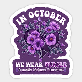 In October We Wear Purple Sticker